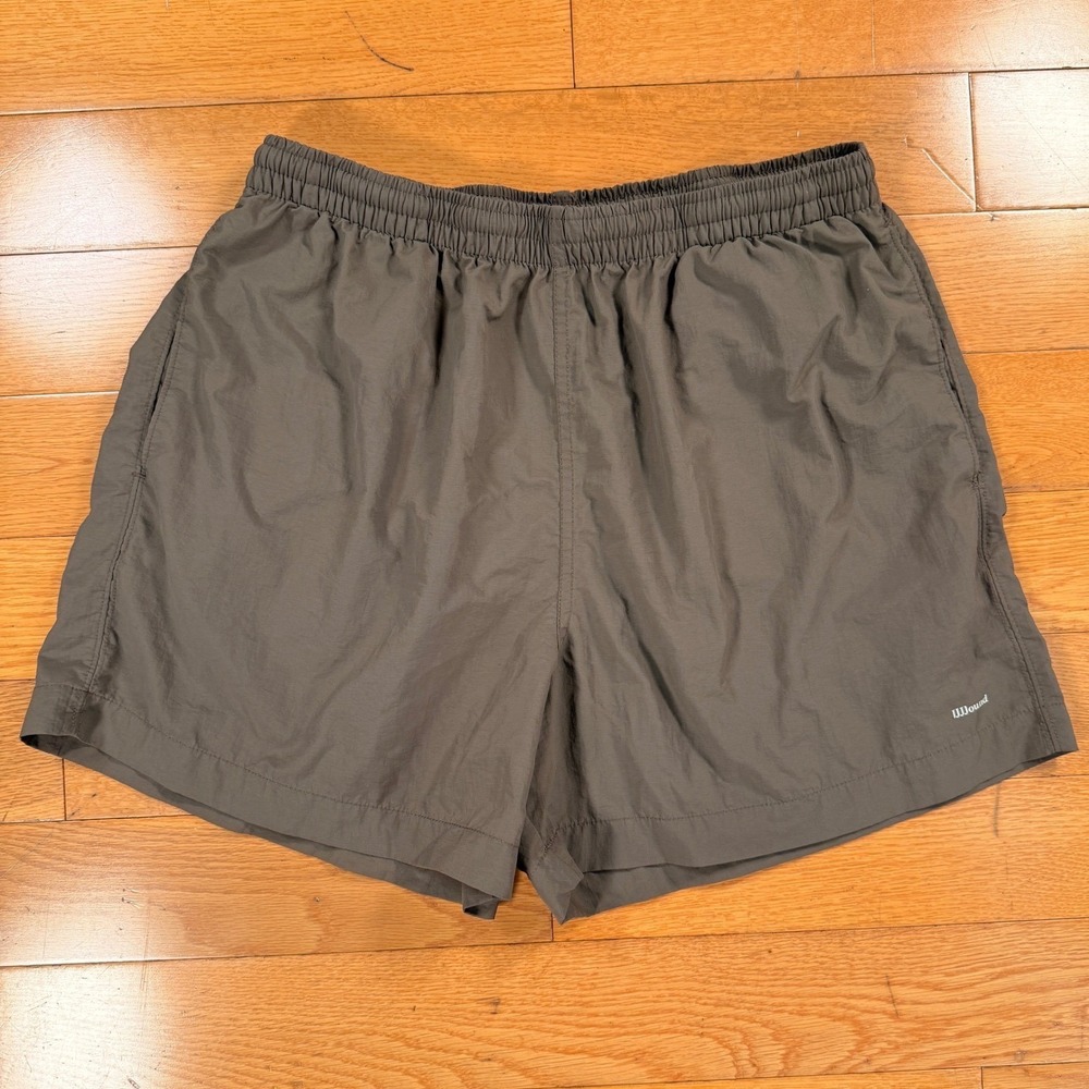 JJJJound Standard Issue 5 Inch Nylon Shorts Olive Drab Mens Medium
